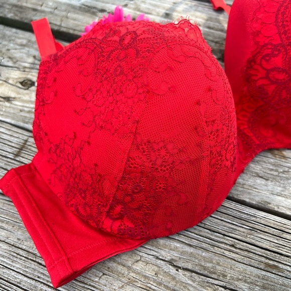 Cacique Lane Bryant NWT Cherry Red Smooth Balconette Bra 44D - Picture 3 of 8